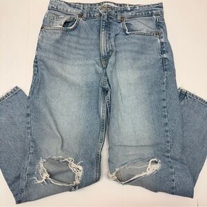 Zara Light Blue Straight Leg Jeans